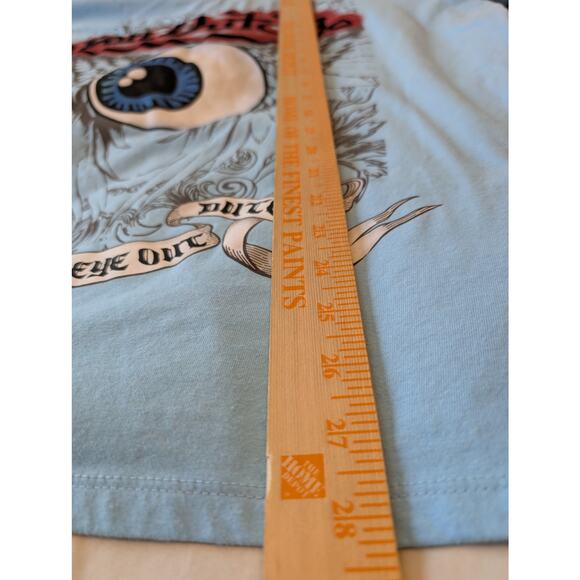 Von Dutch Y2K Graphic T-Shirt Blue Flying Eye XL Winged Eyeball Rare - Picture 7 of 7